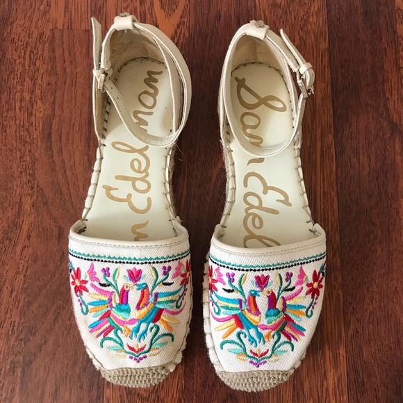 Sam Edelman Shoes - Sam Edelman Peacock Embroidered Espadrilles